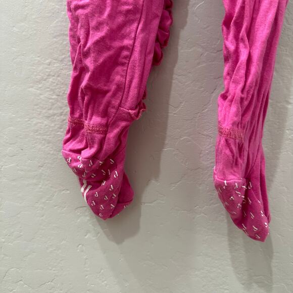 Posh Peanut Hot Pink Ruffle Footie Pajamas - Picture 9 of 11